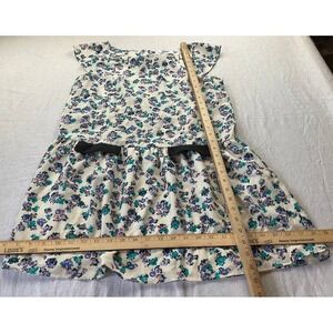 BCBGeneration Atlantis Shift Dress Womens Medium White Floral Cap Sleeve Lined